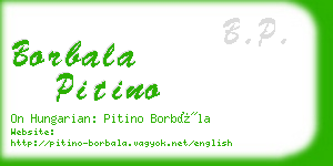 borbala pitino business card